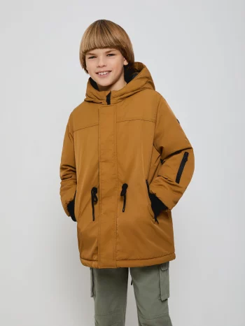 Нейлоновая куртка для мальчиков (коричневый, 134/ 9-10 YEARS)(Нейлоновая куртка для мальчиков)
